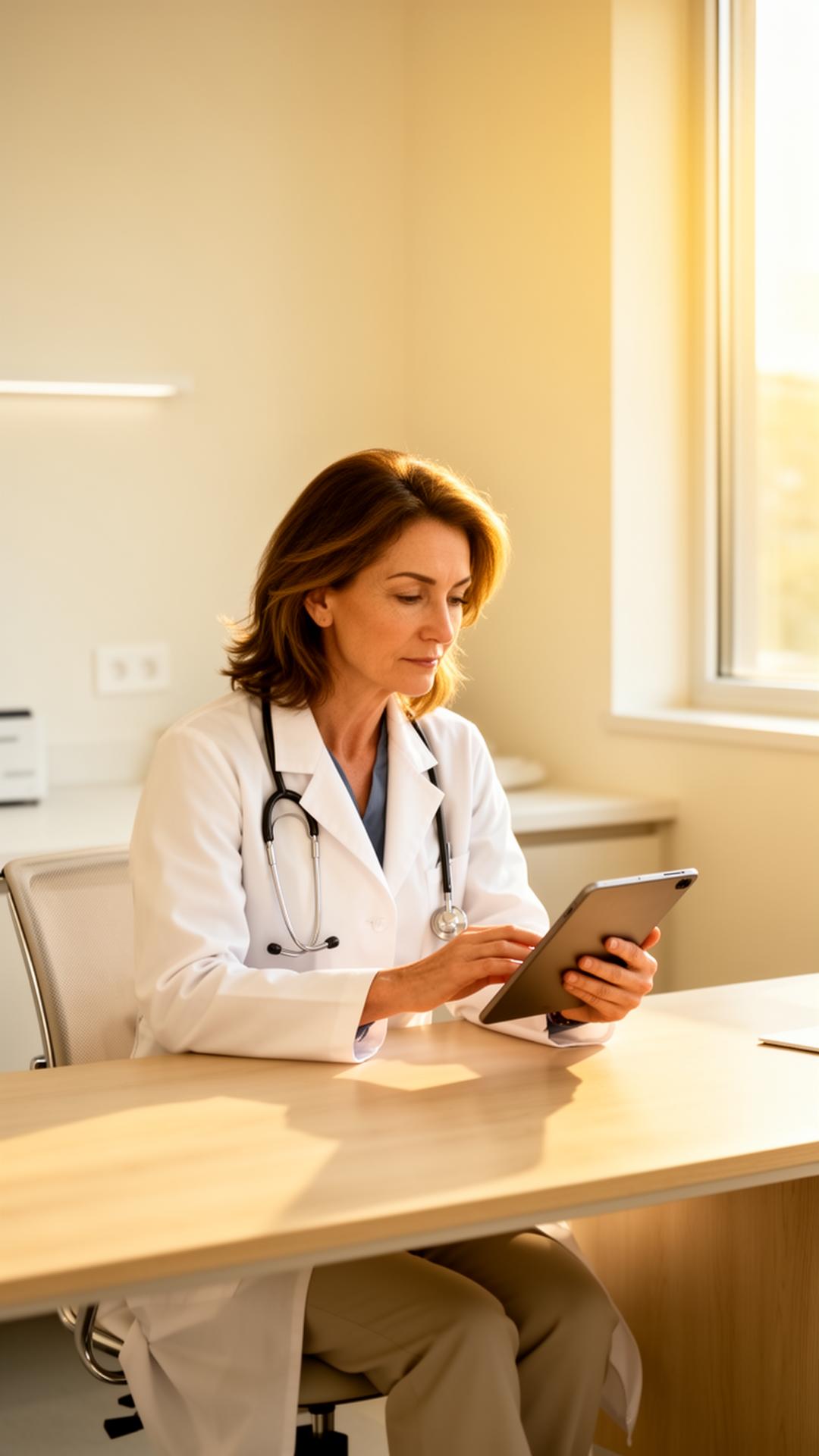 Dr. Camille Vasseur dans son cabinet